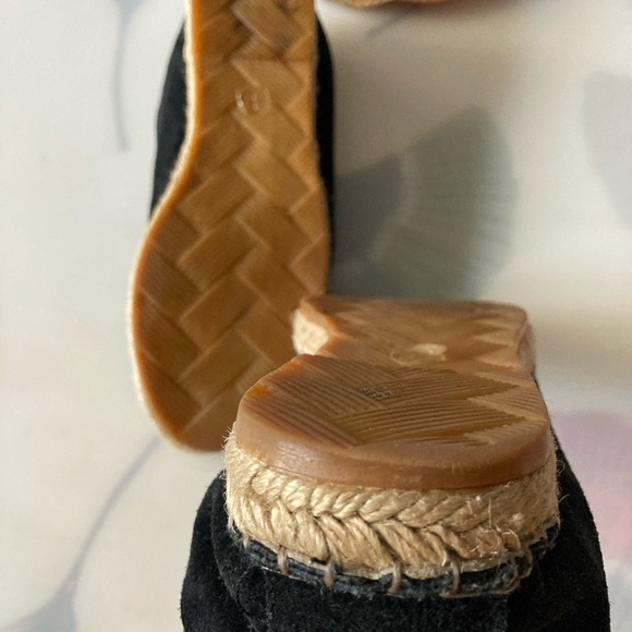 Free People Black Suede Leather loafers flats size 7 - Picture 8 of 9